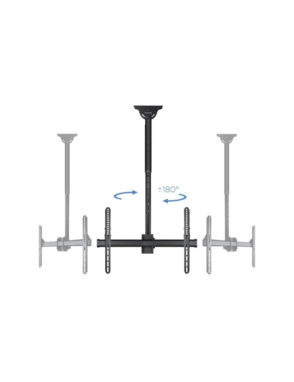 Soporte de Techo Giratorio/ Inclinable/ Nivelable TooQ LPCE1170TSLI-B para TV de 37-70'/ hasta 50kg