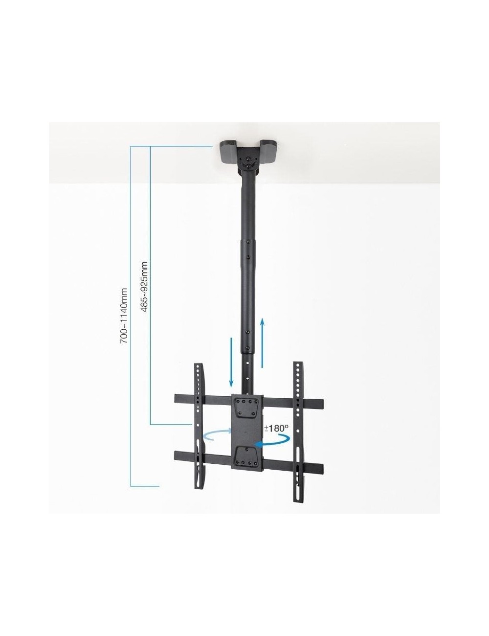 Soporte de Techo Giratorio/ Inclinable/ Nivelable TooQ LPCE1175TSLI-B para TV de 32-75'/ hasta 60kg