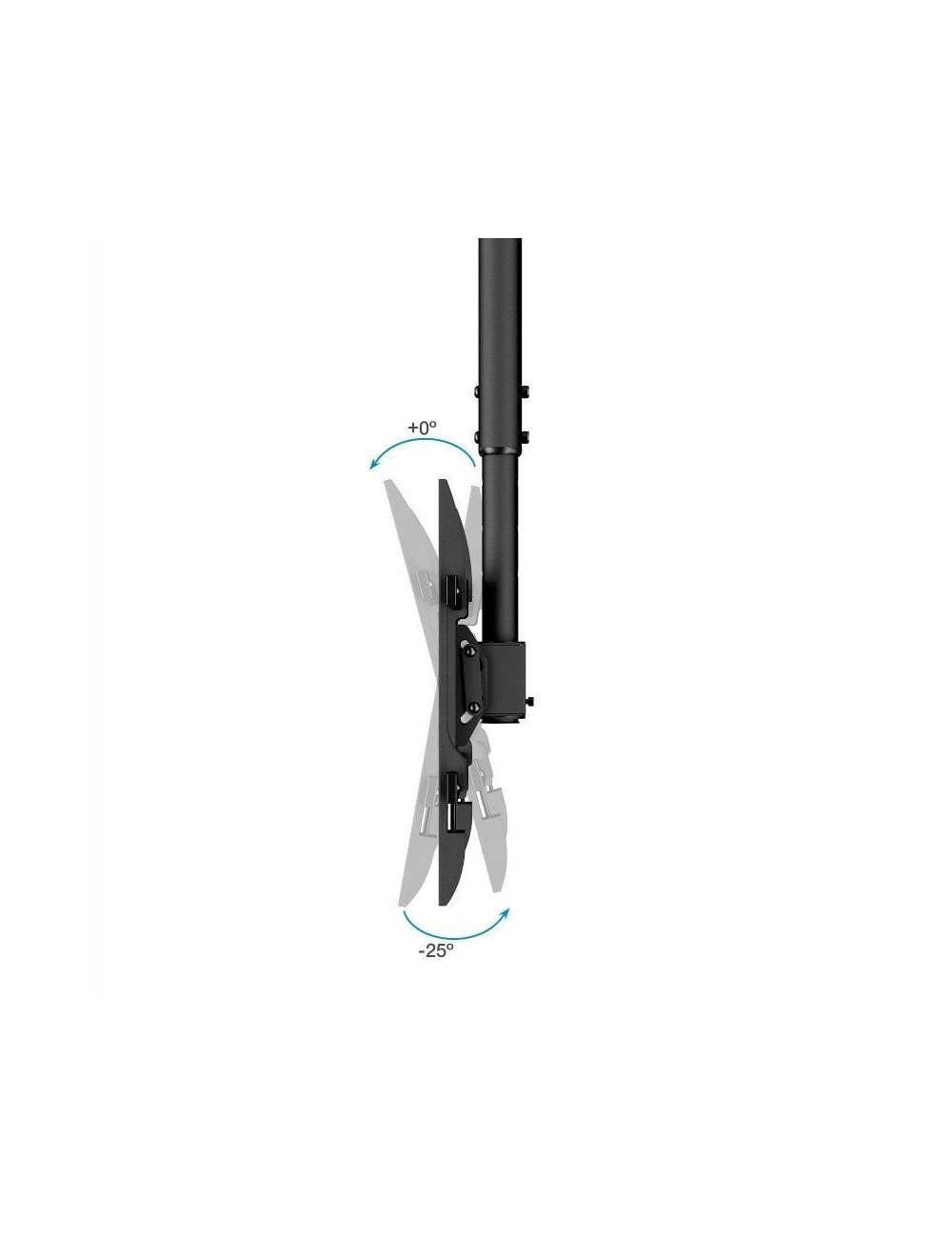 Soporte de Techo Giratorio/ Inclinable/ Nivelable TooQ LPCE1175TSLI-B para TV de 32-75'/ hasta 60kg
