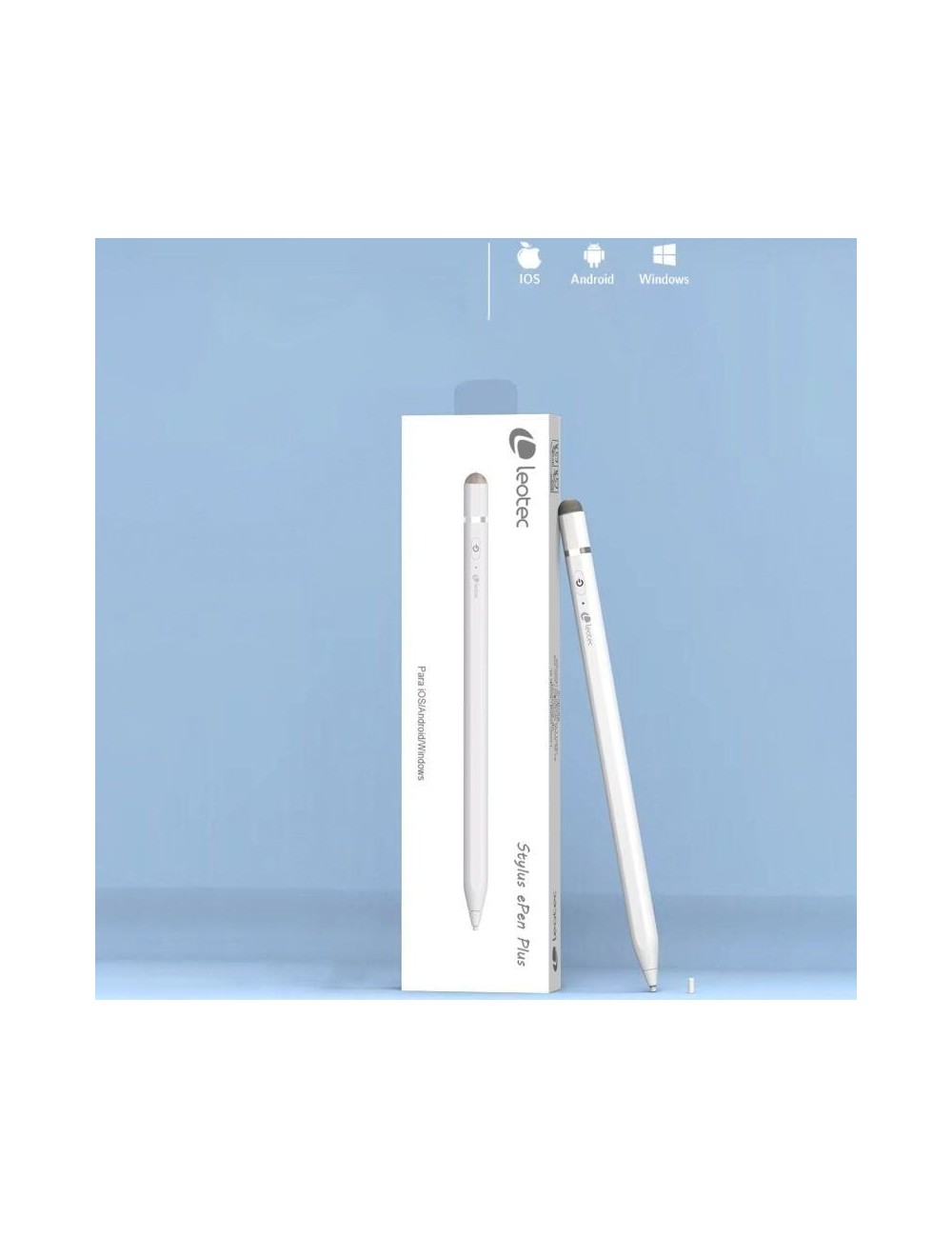 Lápiz Electrónico Leotec LESTP04W Stylus ePen Plus para Android, Apple y Windows/ Blanco