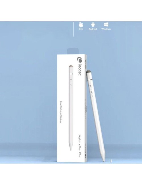 Lápiz Electrónico Leotec LESTP04W Stylus ePen Plus para Android, Apple y Windows/ Blanco