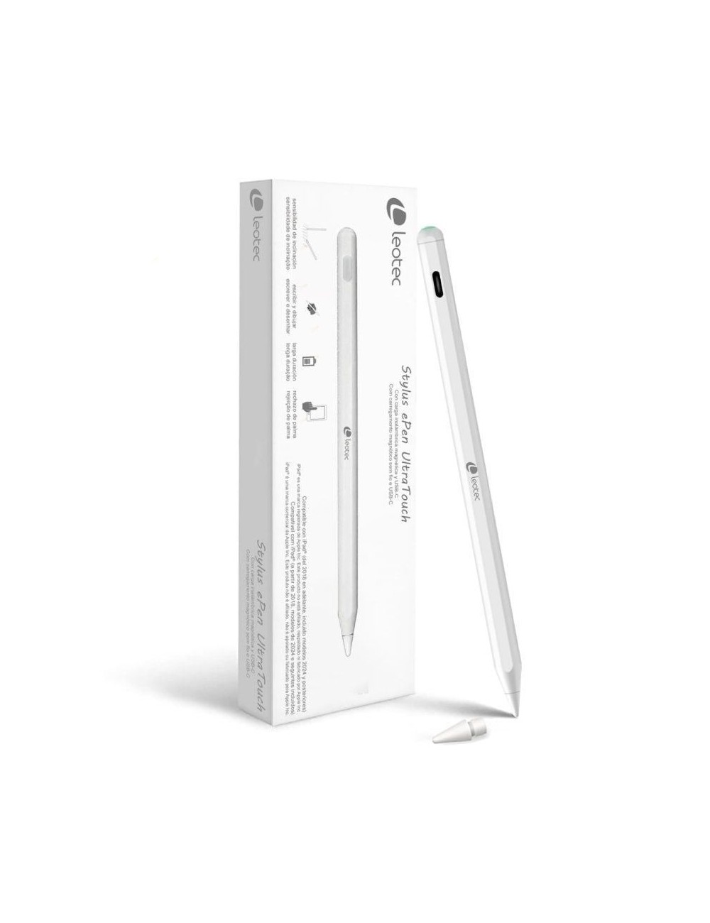 Lápiz Electrónico Leotec LESTP06W Stylus ePen UltraTouch para iPad 2018 o superior/ Blanco