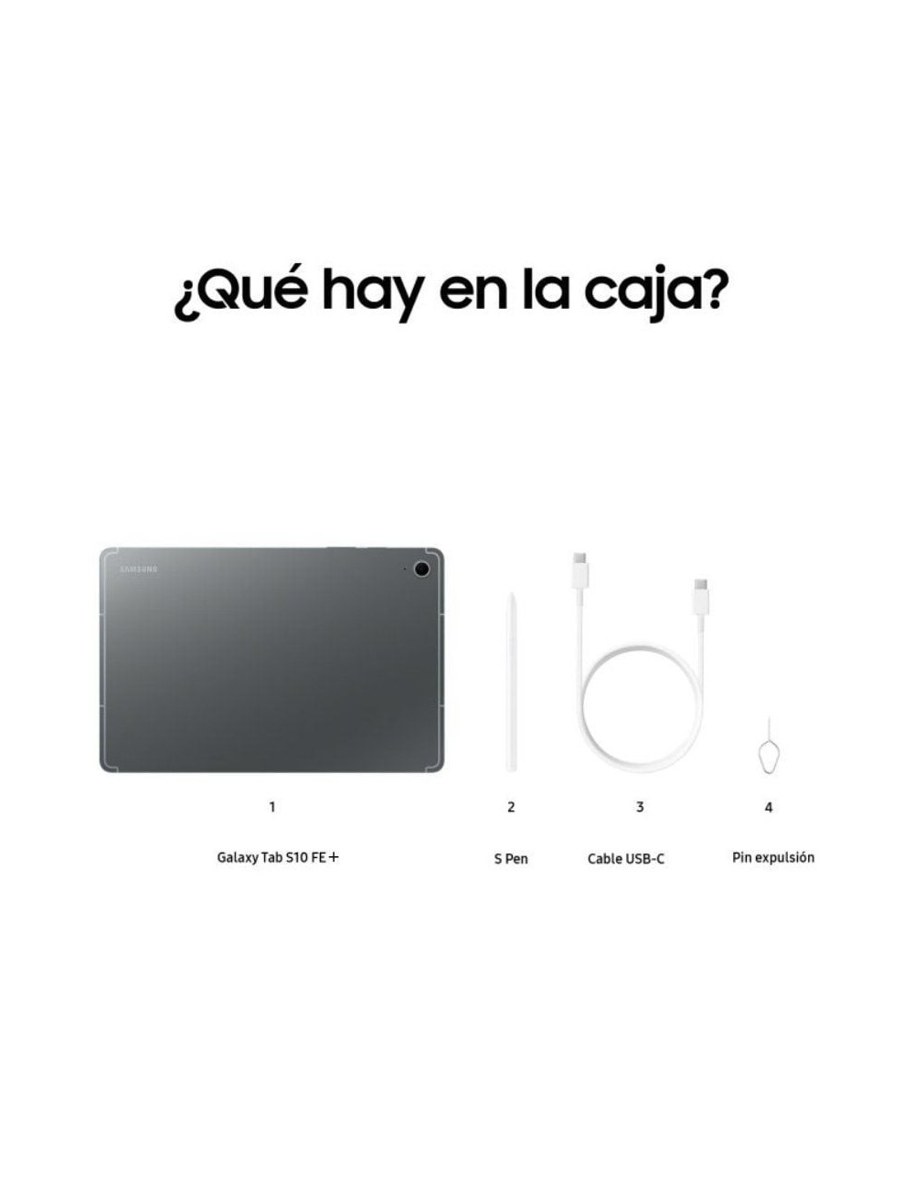 Tablet Samsung Galaxy Tab S10+ FE 13.1'/ 8GB/ 128GB/ Octacore/ Gris