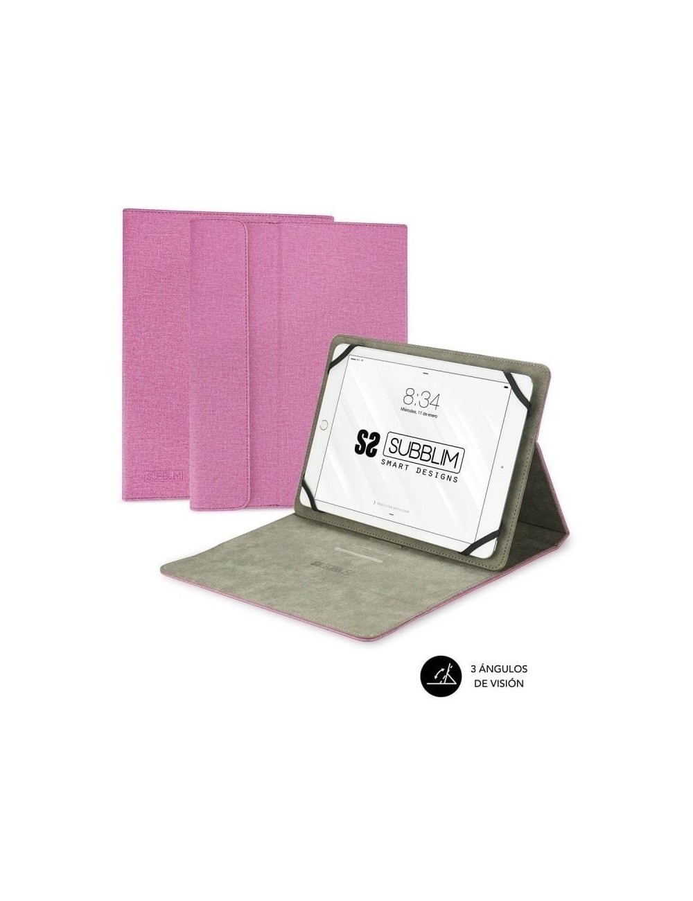 Funda Subblim Clever Stand para Tablets de 9.6'-11'/ Rosa