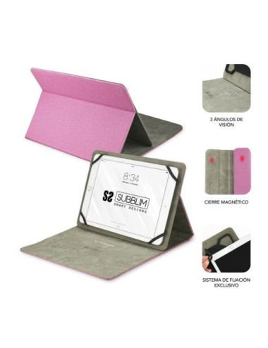 Funda Subblim Clever Stand para Tablets de 9.6'-11'/ Rosa