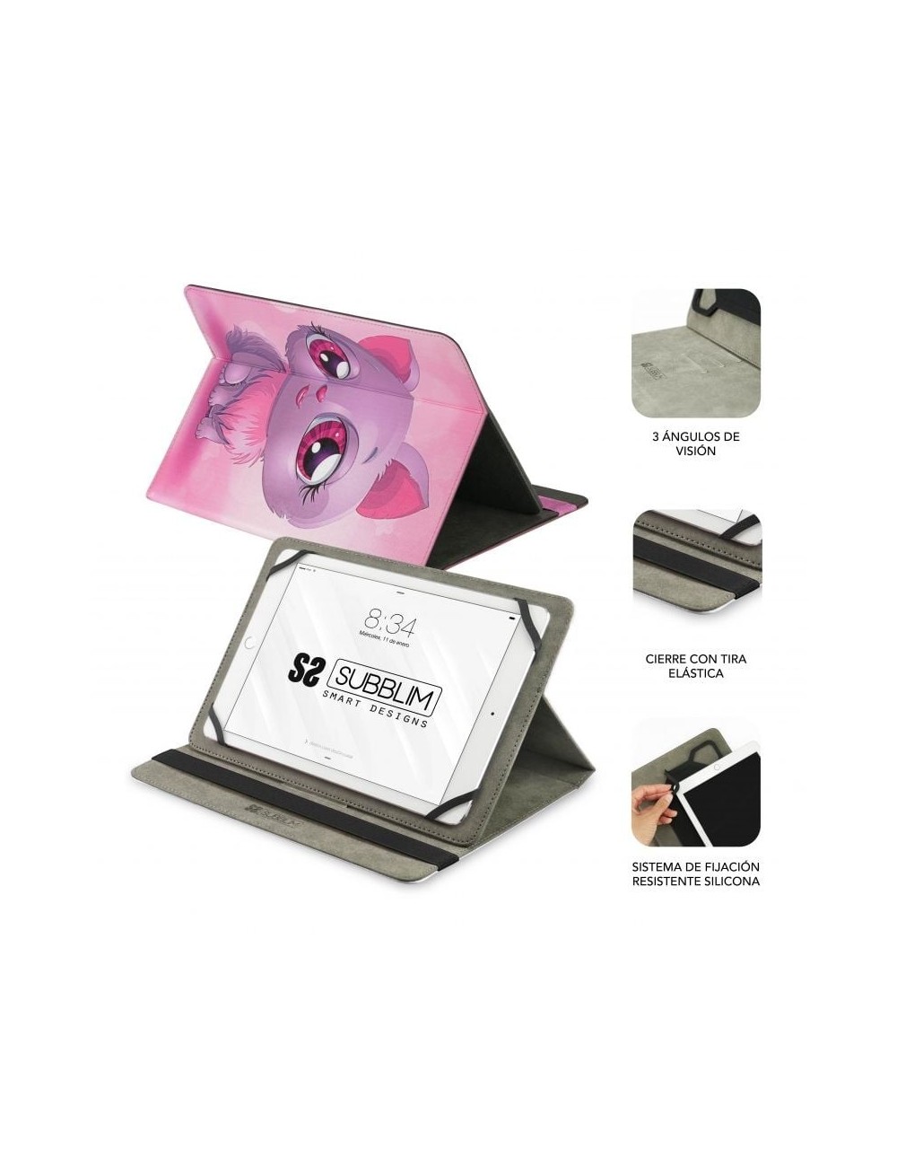 Funda Subblim Trendy Cat para Tablets de 10.1'-11'