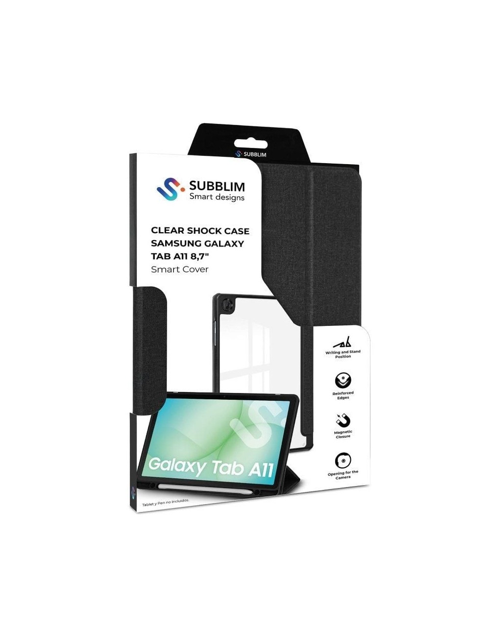 Funda Subblim Clear Shock Case para Samsung A11 8.7'/ Negra