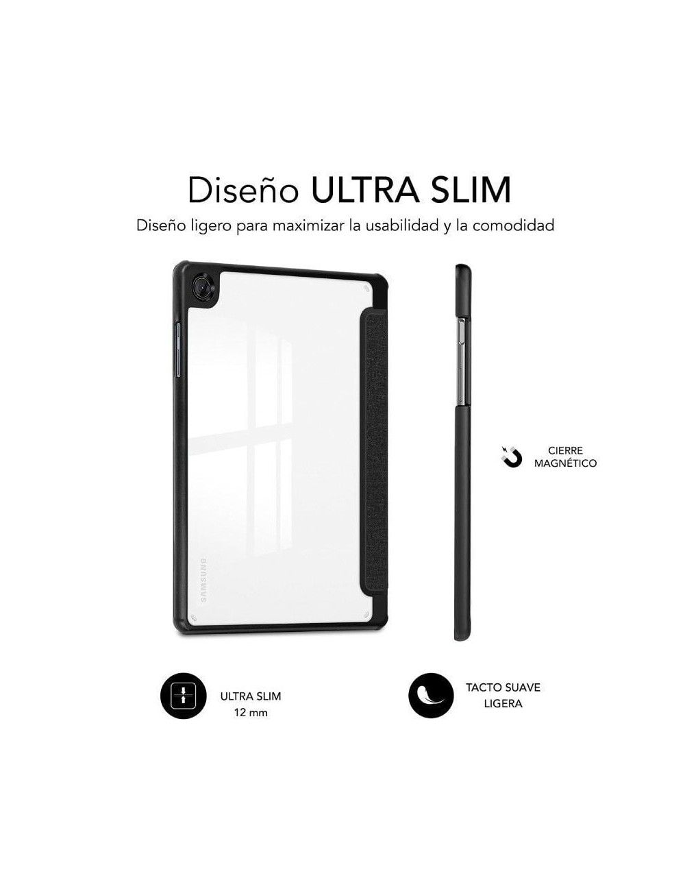 Funda Subblim Clear Shock Case para Samsung A11+/ Negra