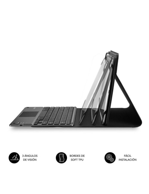 Funda con Teclado Subblim Keytab Pro Bluetooth Touchpad para Tablets de 9.6'-10.8'/ Negra
