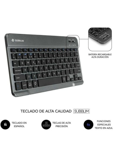Funda con Teclado Subblim Shock Case Lenovo Tab 10.1' 2025/ Negra