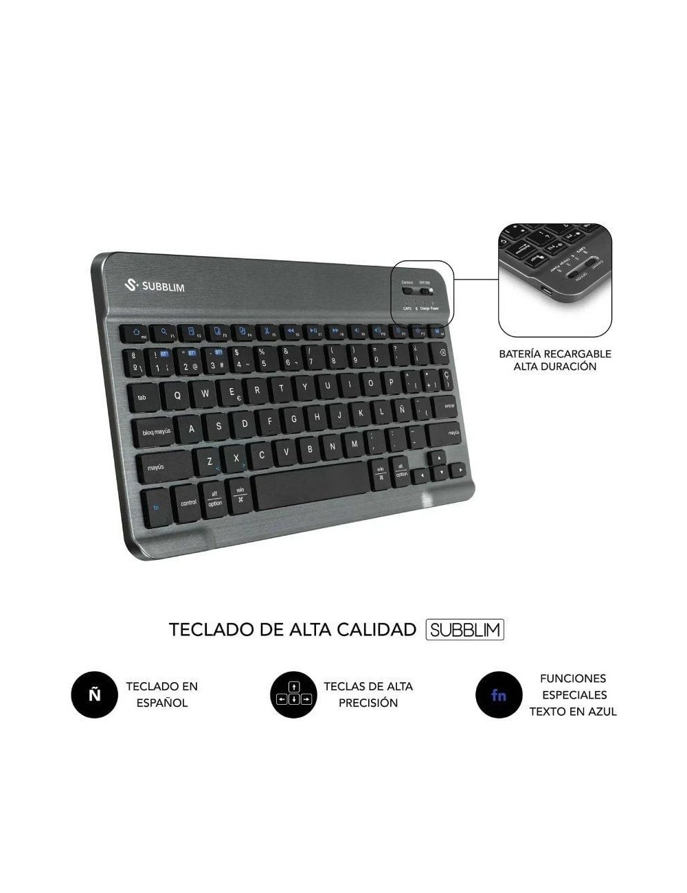 Funda con Teclado Subblim Shock Case Lenovo Tab 10.1' 2025/ Negra