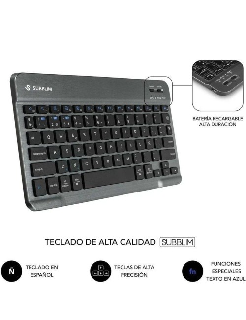 Funda con Teclado Subblim Shock Case Lenovo Tab 10.1' 2025/ Negra