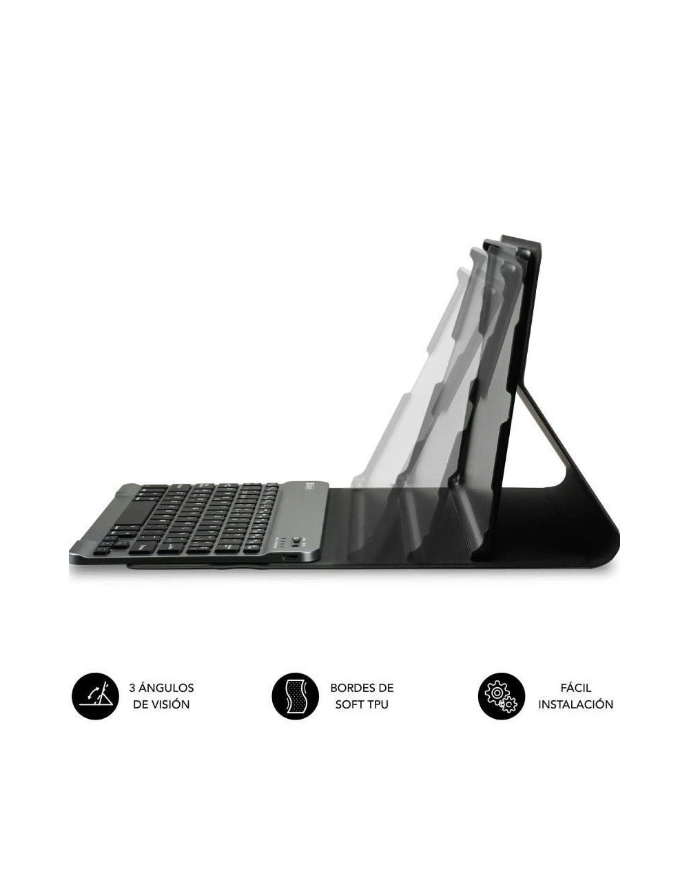 Funda con Teclado Subblim Shock Case Lenovo Tab 10.1' 2025/ Negra