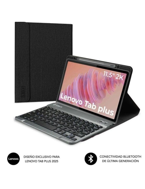 Funda con Teclado Subblim Keytab Pro BT Lenovo Tab 2025 11.5'/ Negra