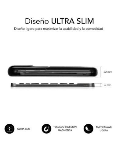 Funda con Teclado Subblim Keytab Pro BT Lenovo Tab 2025 11.5'/ Negra