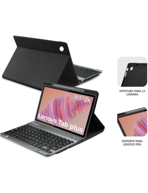 Funda con Teclado Subblim Keytab Pro BT Lenovo Tab 2025 11.5'/ Negra