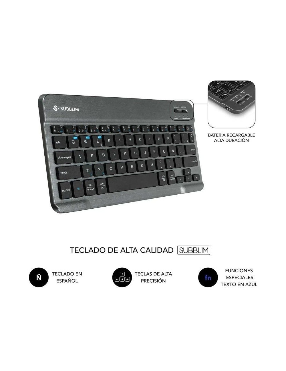 Funda con Teclado Subblim Keytab Pro BT Lenovo Idea Tab 11' 2025/ Negra