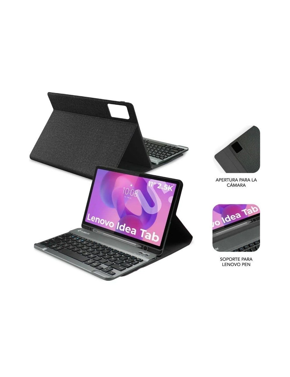 Funda con Teclado Subblim Keytab Pro BT Lenovo Idea Tab 11' 2025/ Negra