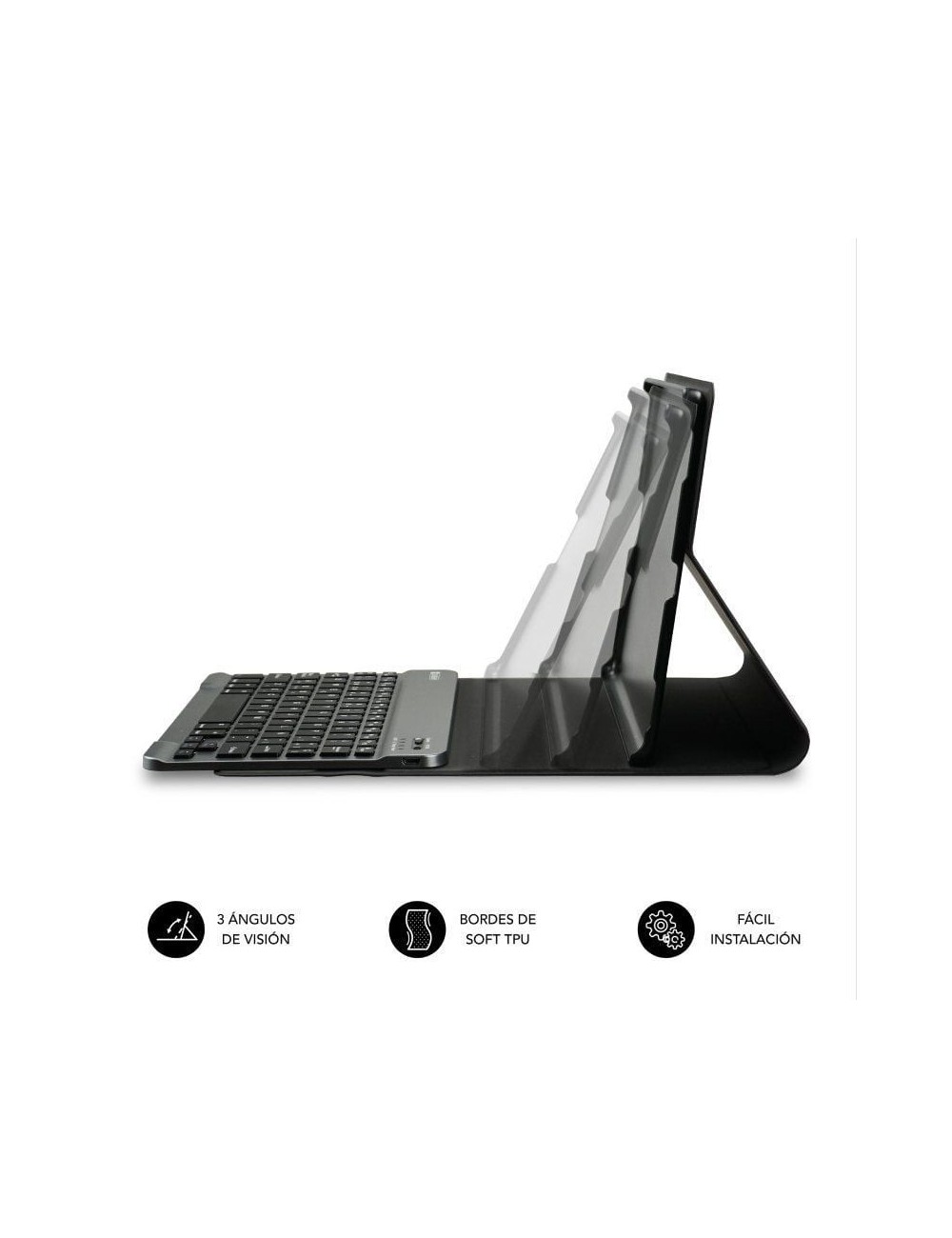 Funda con Teclado Subblim KeyTab Pro BT para Tablets Samsung Galaxy A9+/ Negra