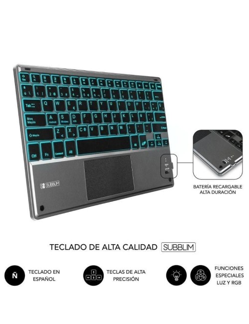 Funda con Teclado Subblim KeyTab Pro BT para Tablet iPad 10.9' 10a Gen/ Negra