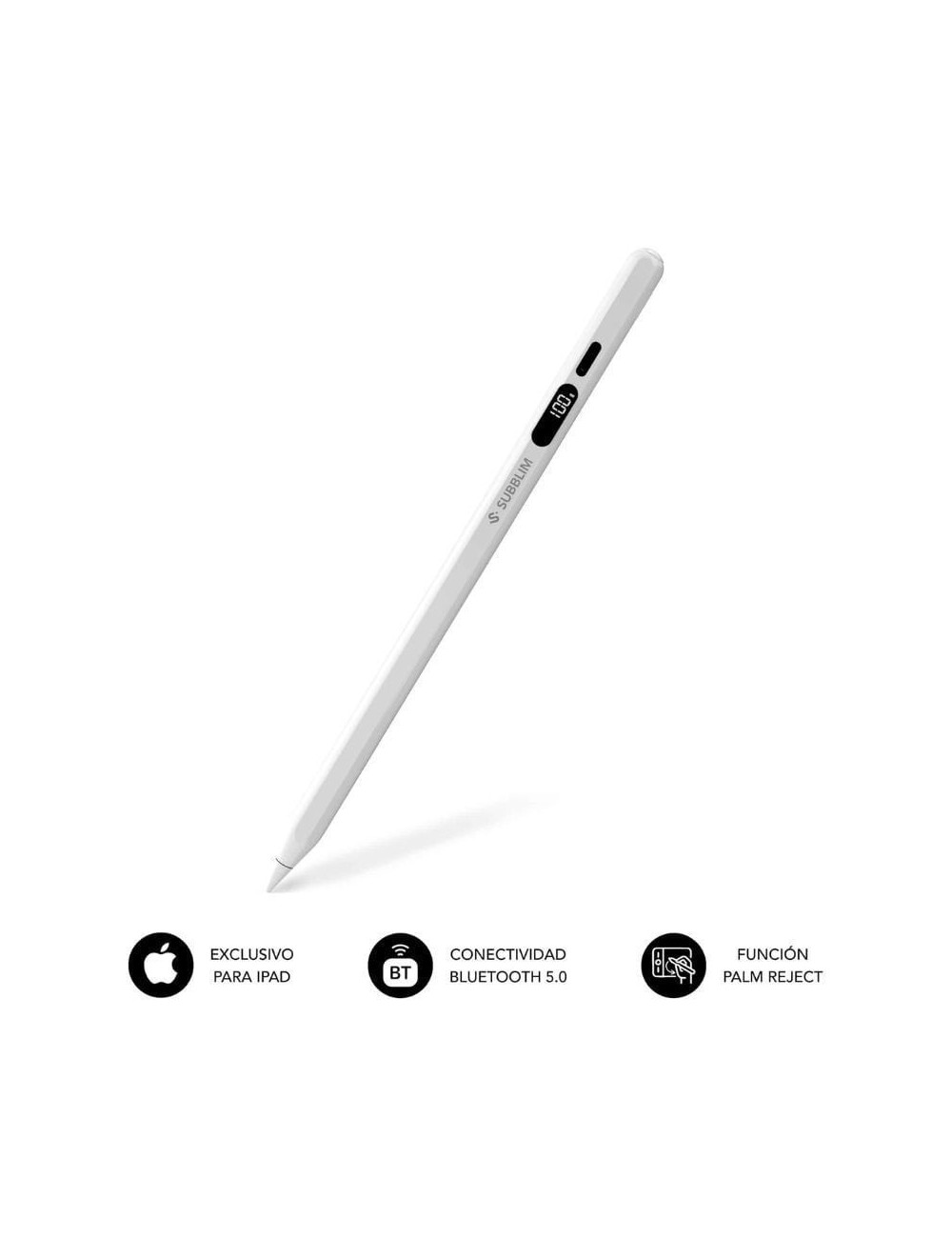 Lápiz Electrónico Subblim NoteFlow Pen para iPad/ Blanco