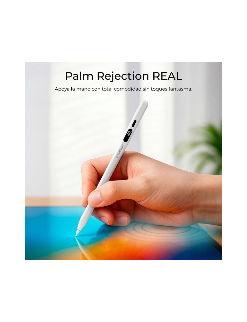 Lápiz Electrónico Subblim NoteFlow Pen para iPad/ Blanco