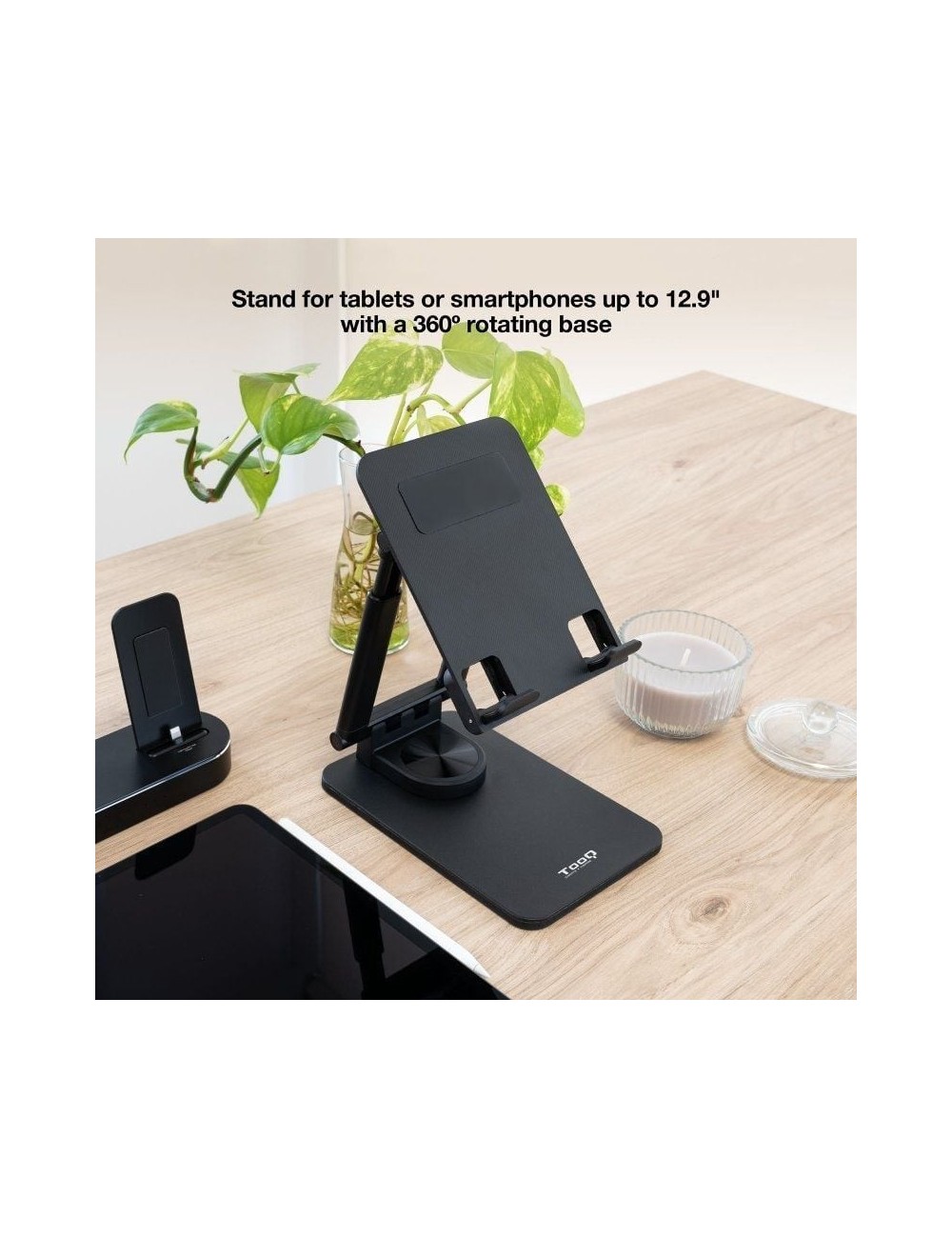 Soporte para Smartphone/Tablet TooQ PH-HERMES-HALLEY/ Negro