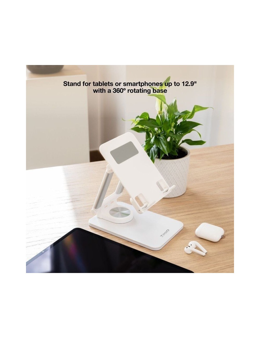 Soporte para Smartphone/Tablet TooQ PH-HERMES-LUNA/ Blanco