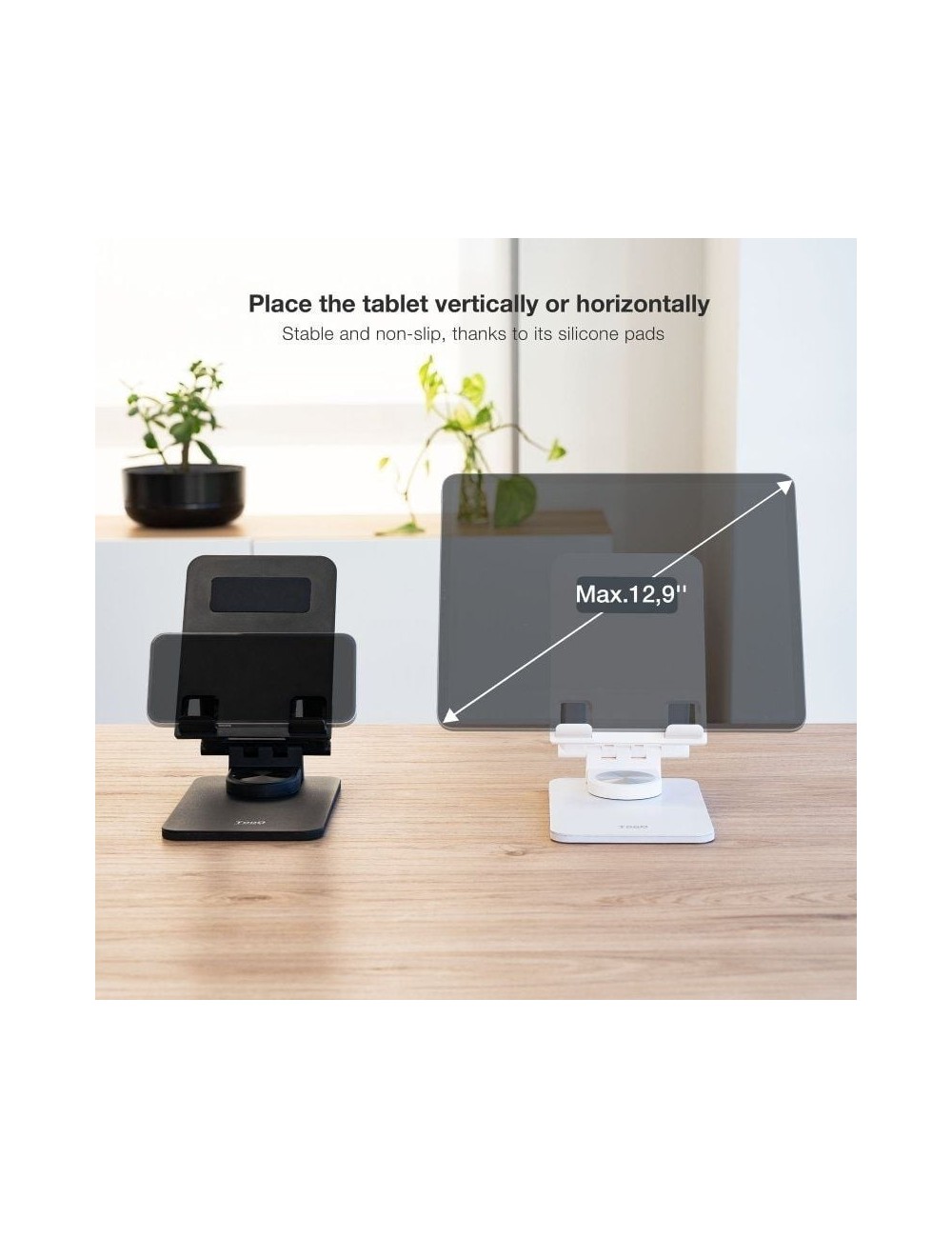 Soporte para Smartphone/Tablet TooQ PH-HERMES-LUNA/ Blanco