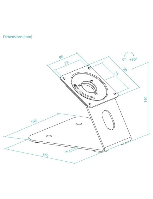 Soporte de Mesa/Pared para Marco Antirrobo de Tablet TooQ TQATWM3401-B/ Negro