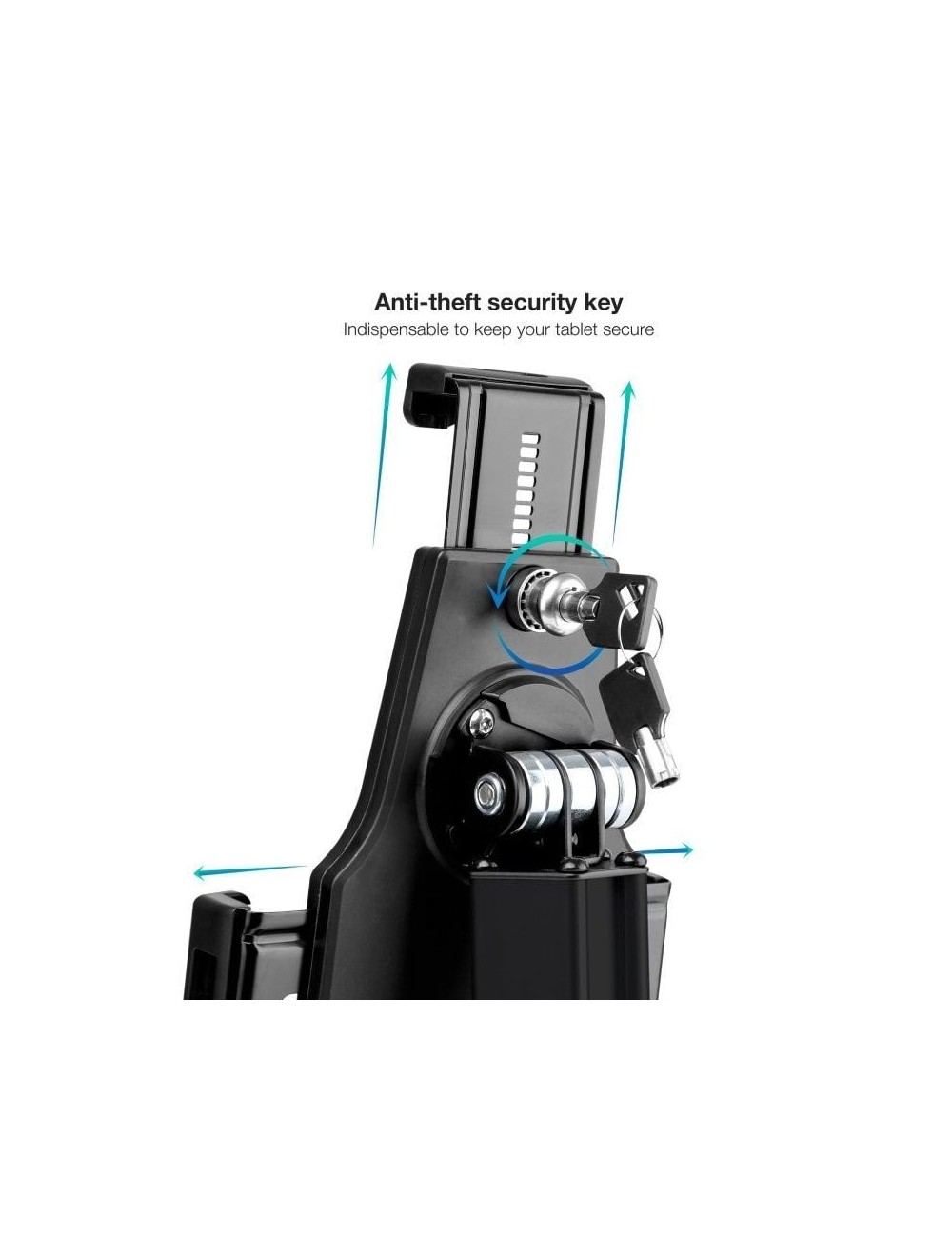 Soporte para Tablet TooQ TQTDS0811/ Antirrobo/ Negro