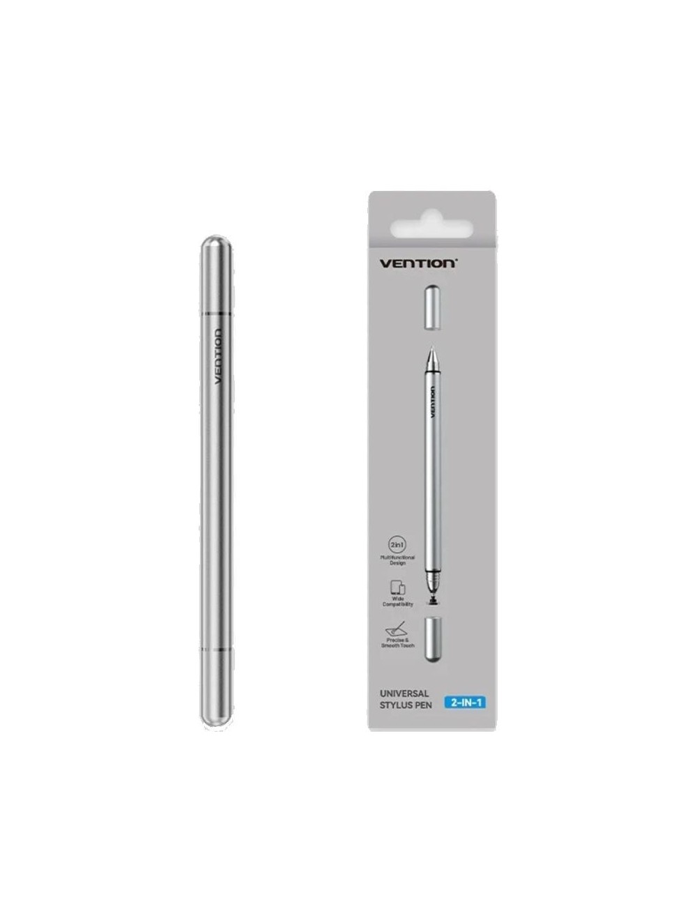 Lápiz Óptico Vention KQMH0/ para Android y Apple/ Aluminio Gris