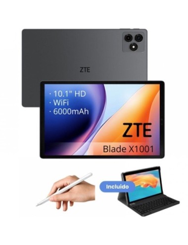 Tablet ZTE Tab Blade X1001W 10.1'/ 4GB/ 128GB/ Octacore/ Gris/ Incluye Teclado y Stylus Pen