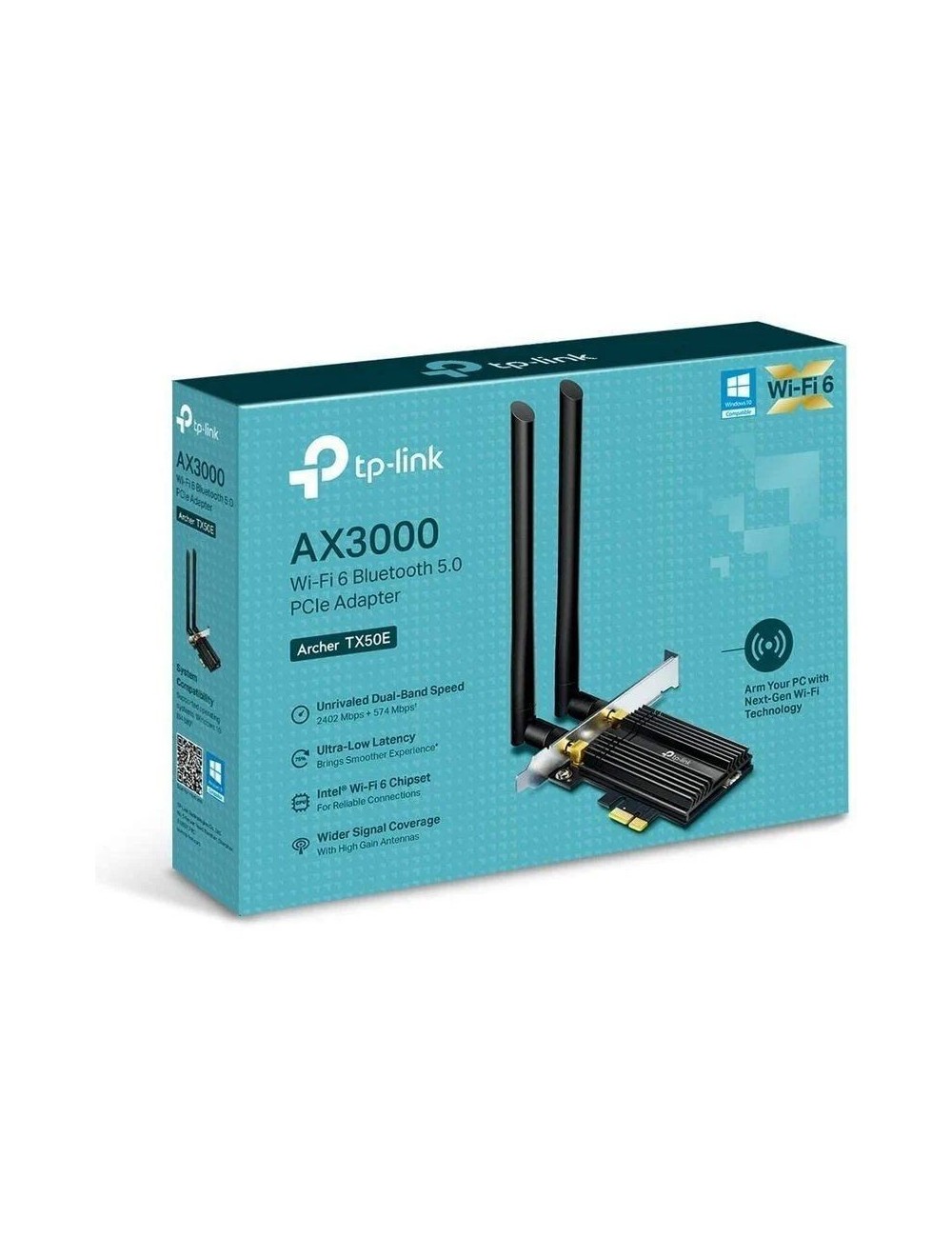 Tarjeta de Red Inalámbrica-PCI Express TP-Link Archer TX50E/ 3000Mbps/ 2.4/5GHz