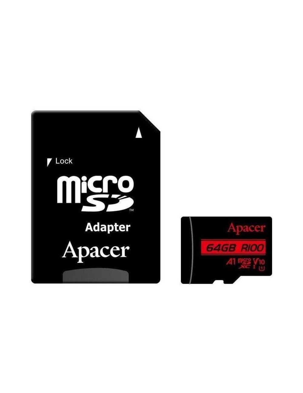 Tarjeta de Memoria Apacer 64GB XC UHS 1 con Adaptador/ Clase 10/ 100MBs
