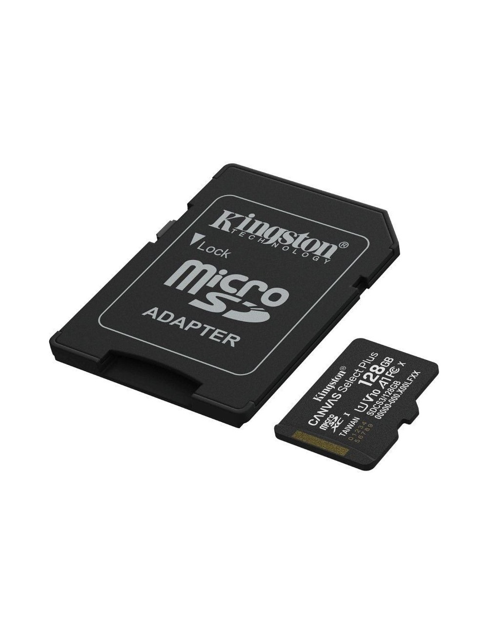 Tarjeta de Memoria Kingston CANVAS Select Plus 128GB microSD XC con Adaptador/ Clase 10/ 150MBs