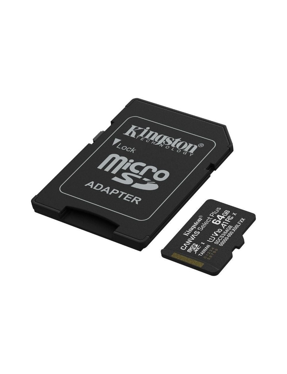 Tarjeta de Memoria Kingston CANVAS Select Plus 64GB microSD XC con Adaptador/ Clase 10/ 100MBs