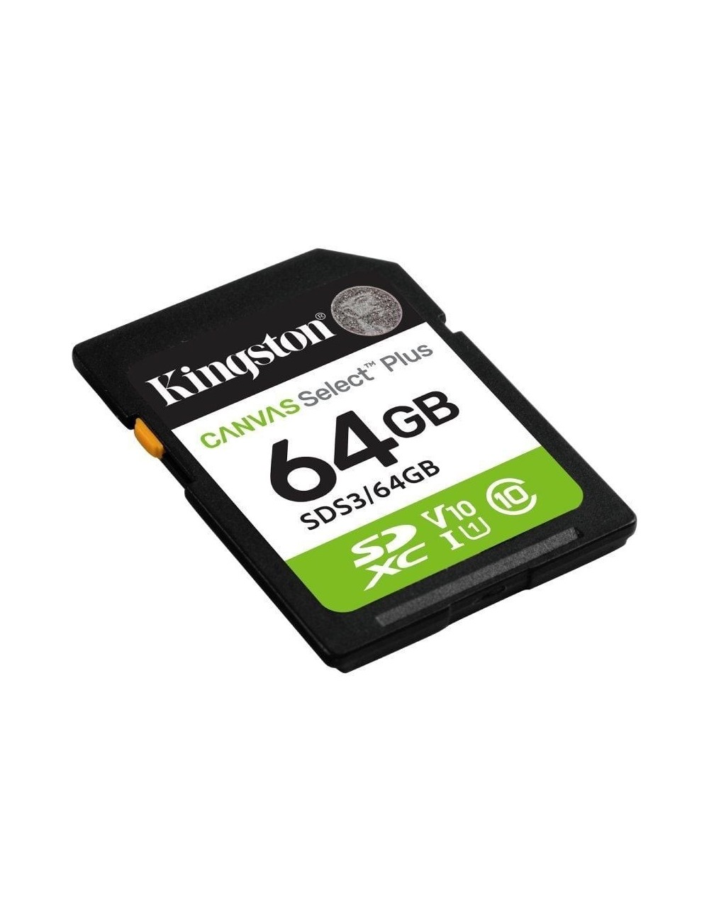 Tarjeta de Memoria Kingston CANVAS Select Plus 64GB SD XC/ Clase 10/ 100MBs