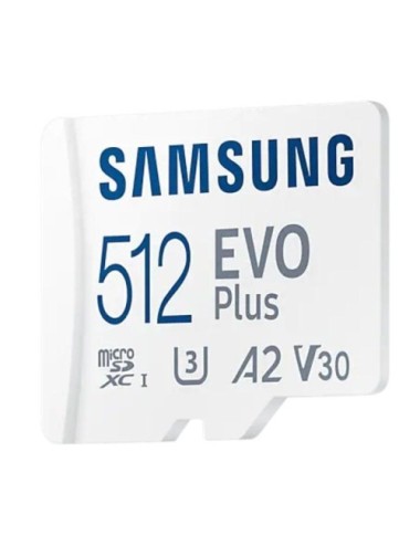 Tarjeta de Memoria Samsung EVO Plus 2023 512GB microSD XC con Adaptador/ Clase 10/ 160MBs