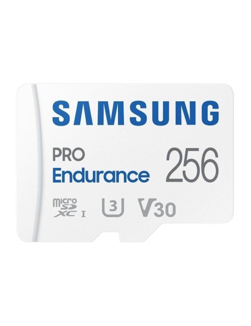 Tarjeta de Memoria Samsung Pro Endurance 256GB microSD XC con Adaptador/ Clase 10/ 100MBs