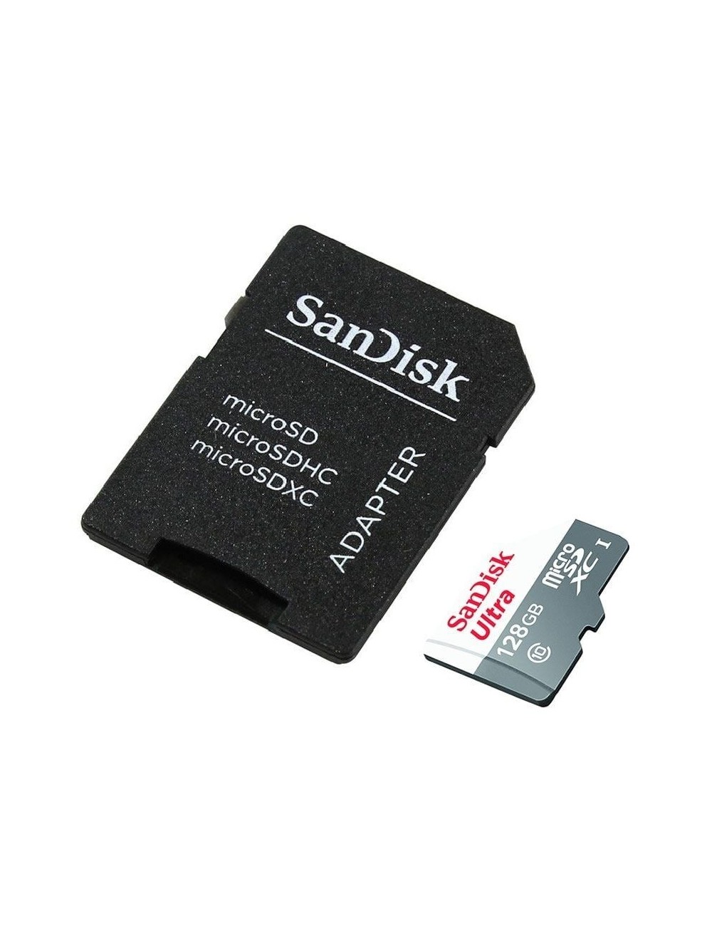 Tarjeta de Memoria SanDisk Ultra 128GB microSD XC con Adaptador/ Clase 10/ 80MB/s