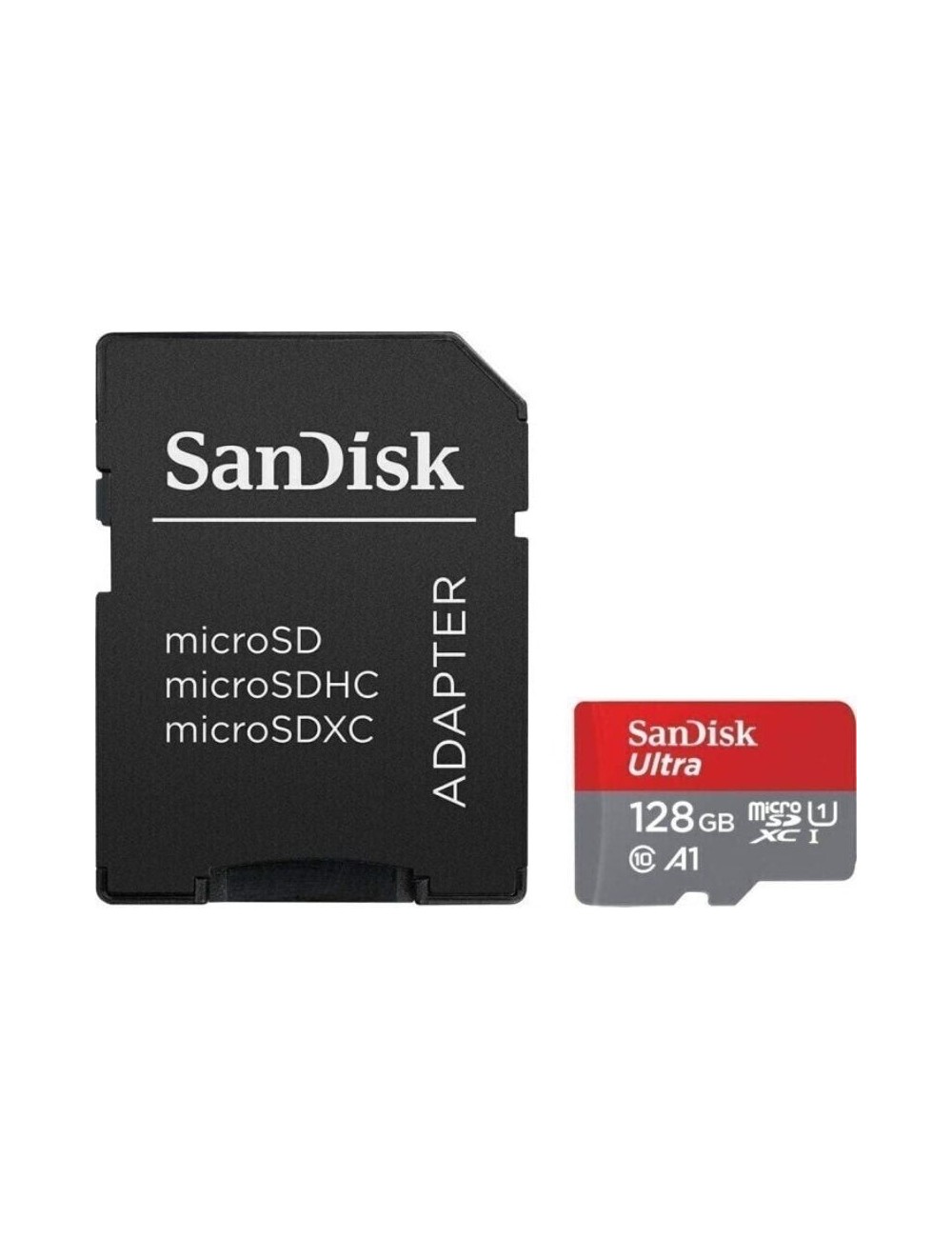 Tarjeta de Memoria SanDisk Ultra 128GB microSD XC con Adaptador/ Clase 10/ 140MBs