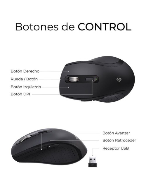 Teclado y Ratón Inalámbrico Subblim Combo Dual Office Prowave/ Negro