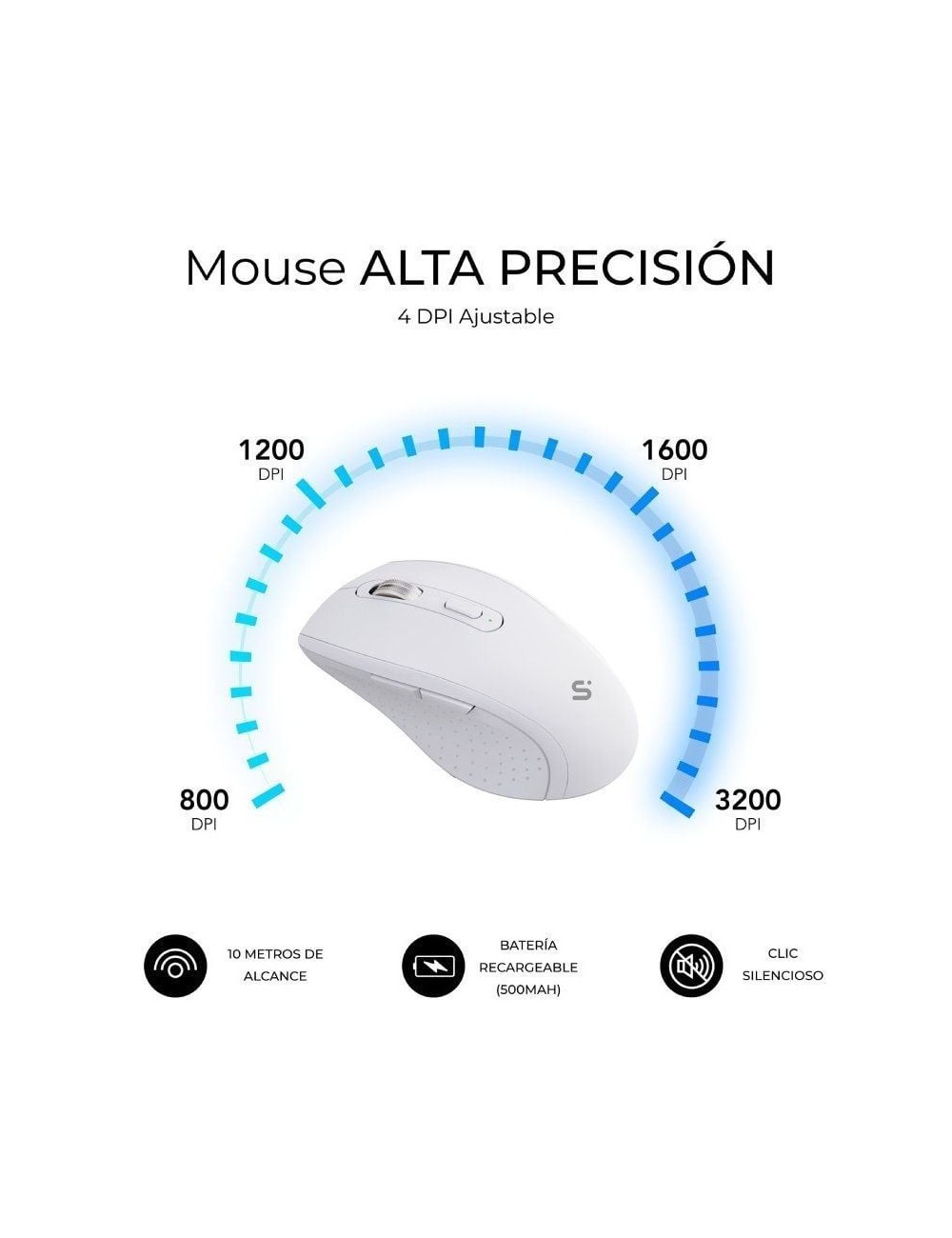Teclado y Ratón Inalámbrico Subblim Combo Dual Office Prowave/ Blanco