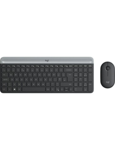 Teclado y Ratón Inalámbricos Logitech Slim Combo MK470