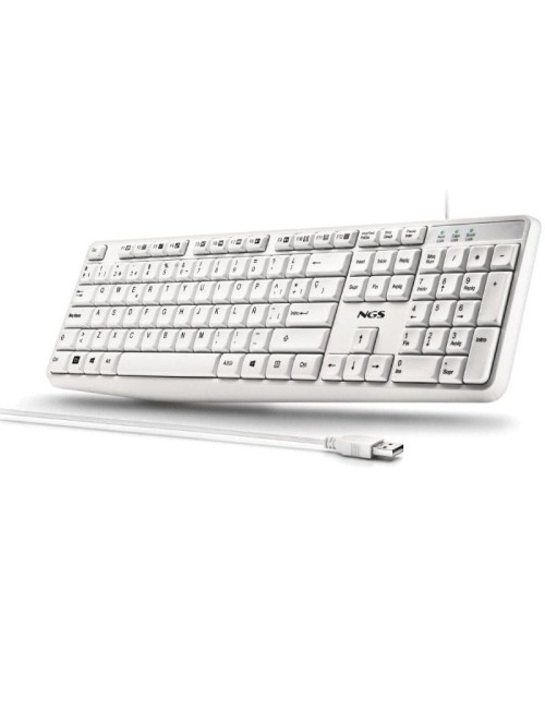 Teclado NGS Heritage HERITAGESPANISH/ Blanco