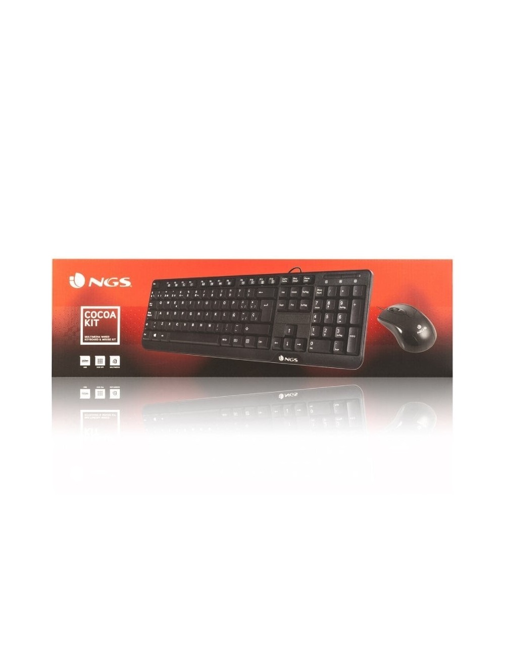 Teclado y Ratón NGS Cocoa KIT/ Portugués
