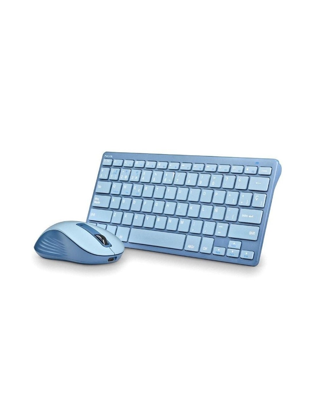 Teclado y Ratón Inalámbricos NGS Fantasy Kit Blue/ Azul