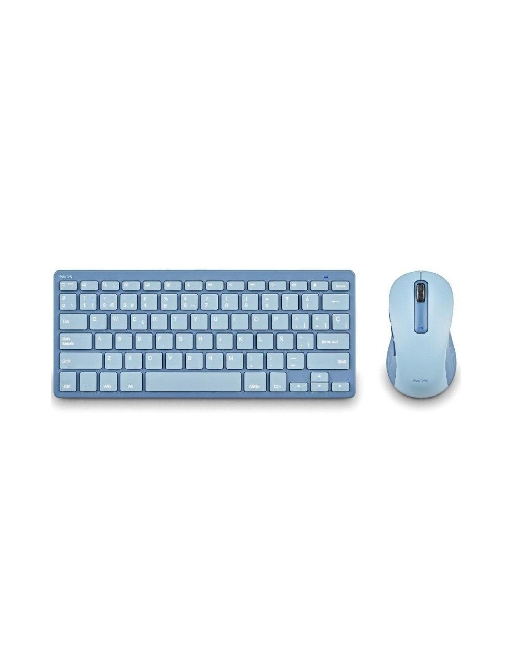 Teclado y Ratón Inalámbricos NGS Fantasy Kit Blue/ Azul