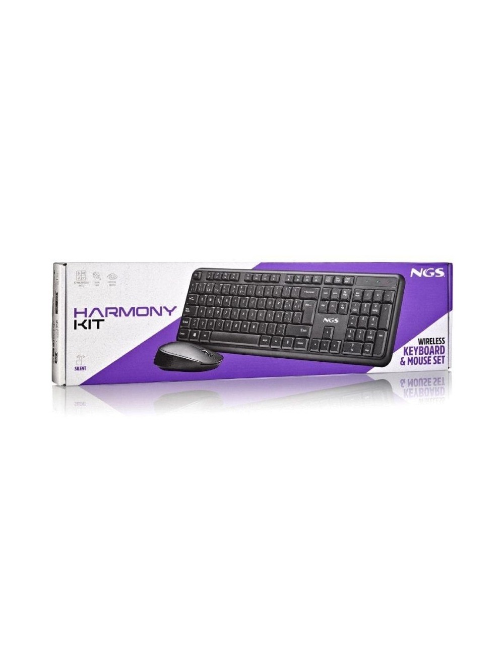 Teclado y Ratón Inalámbricos NGS Harmony Kit